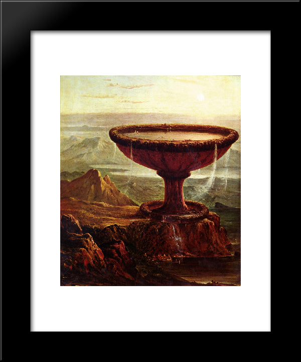 The Titan`S Goblet 20x24 Black Modern Wood Framed Art Print Poster by Cole, Thomas