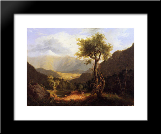 View In The White Mountains 20x24 Black Modern Wood Framed Art Print Poster by Cole, Thomas