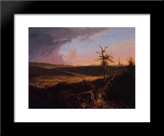 View On The Schoharie 20x24 Black Modern Wood Framed Art Print Poster by Cole, Thomas