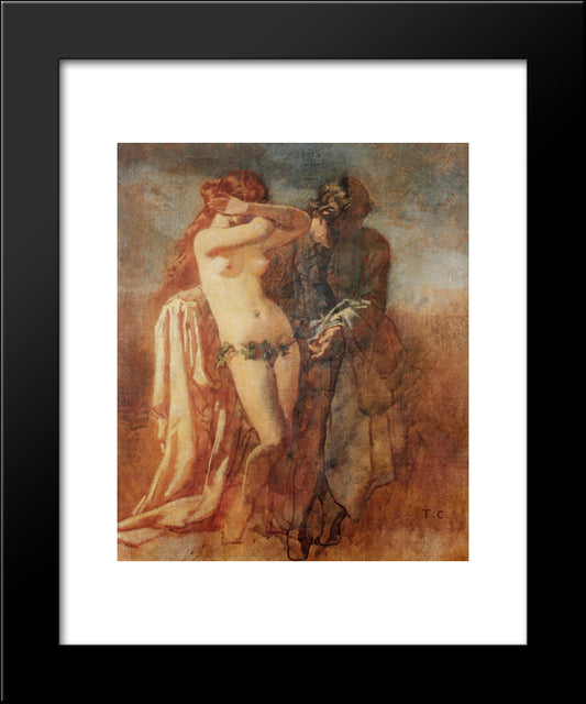 Courtesan And Her Mother 20x24 Black Modern Wood Framed Art Print Poster by Couture, Thomas