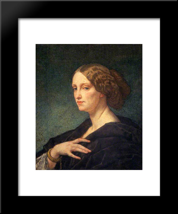 Portrait Of A Lady 20x24 Black Modern Wood Framed Art Print Poster by Couture, Thomas