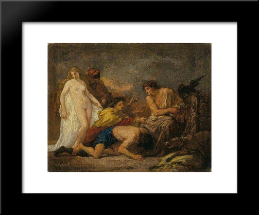 Timon Of Athens 20x24 Black Modern Wood Framed Art Print Poster by Couture, Thomas