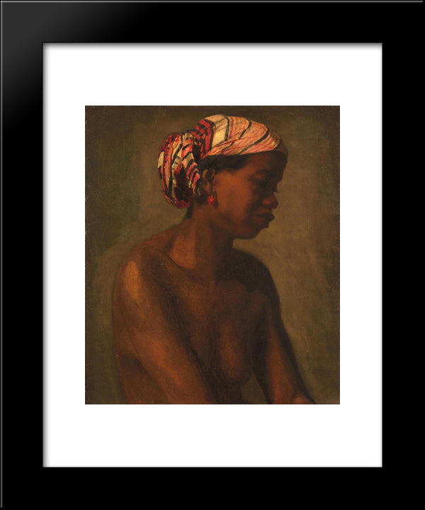 A Negress 20x24 Black Modern Wood Framed Art Print Poster by Eakins, Thomas
