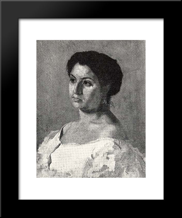 A Spanish Woman 20x24 Black Modern Wood Framed Art Print Poster by Eakins, Thomas