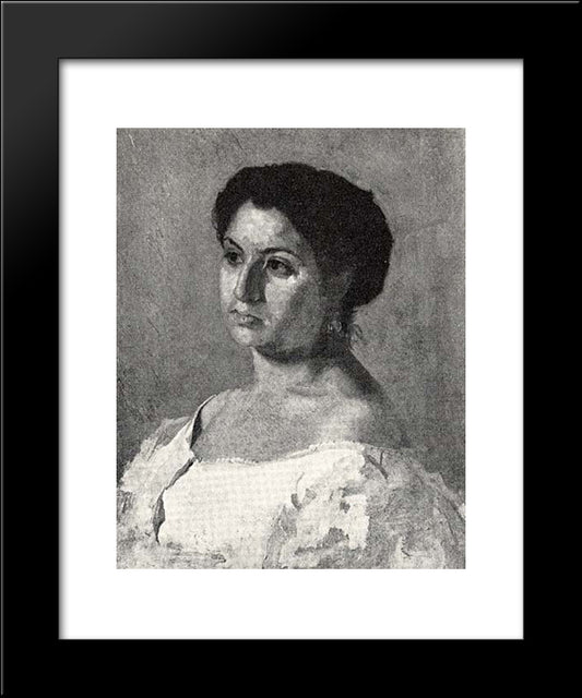 A Spanish Woman 20x24 Black Modern Wood Framed Art Print Poster by Eakins, Thomas