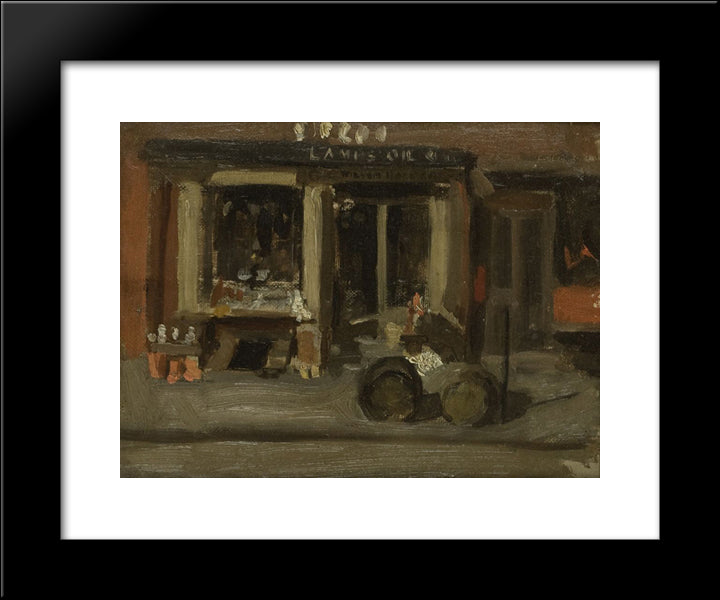 A Street Scene 20x24 Black Modern Wood Framed Art Print Poster by Eakins, Thomas