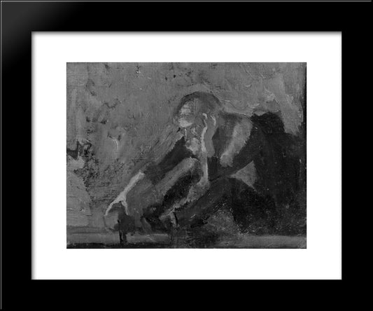 Columbus In Prison 20x24 Black Modern Wood Framed Art Print Poster by Eakins, Thomas