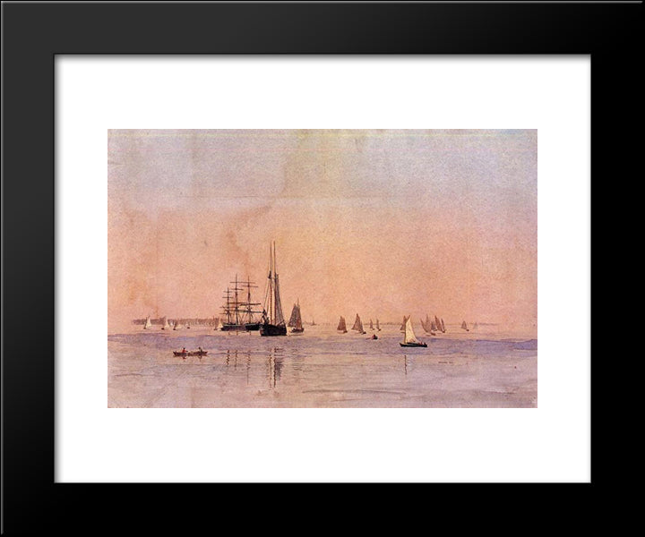 Drifting 20x24 Black Modern Wood Framed Art Print Poster by Eakins, Thomas
