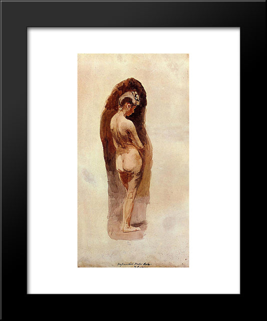 Female Nude 20x24 Black Modern Wood Framed Art Print Poster by Eakins, Thomas