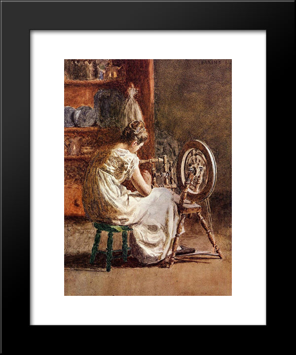 Homespun 20x24 Black Modern Wood Framed Art Print Poster by Eakins, Thomas