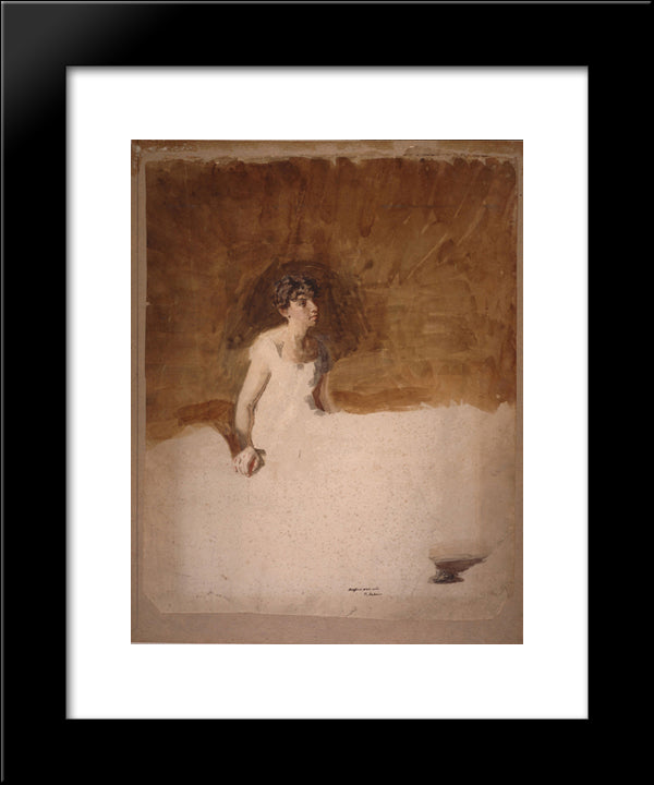 In The Studio (Unfinished) 20x24 Black Modern Wood Framed Art Print Poster by Eakins, Thomas