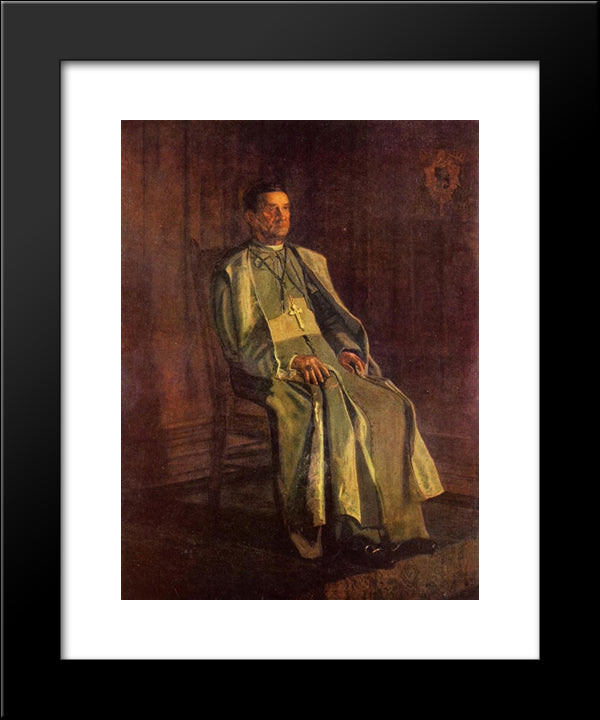 Monsignor Diomede Falconia 20x24 Black Modern Wood Framed Art Print Poster by Eakins, Thomas