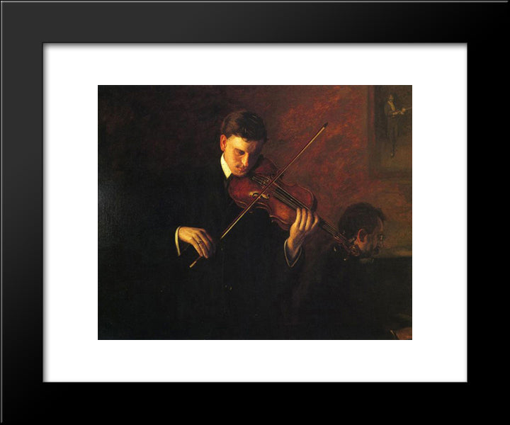 Music 20x24 Black Modern Wood Framed Art Print Poster by Eakins, Thomas