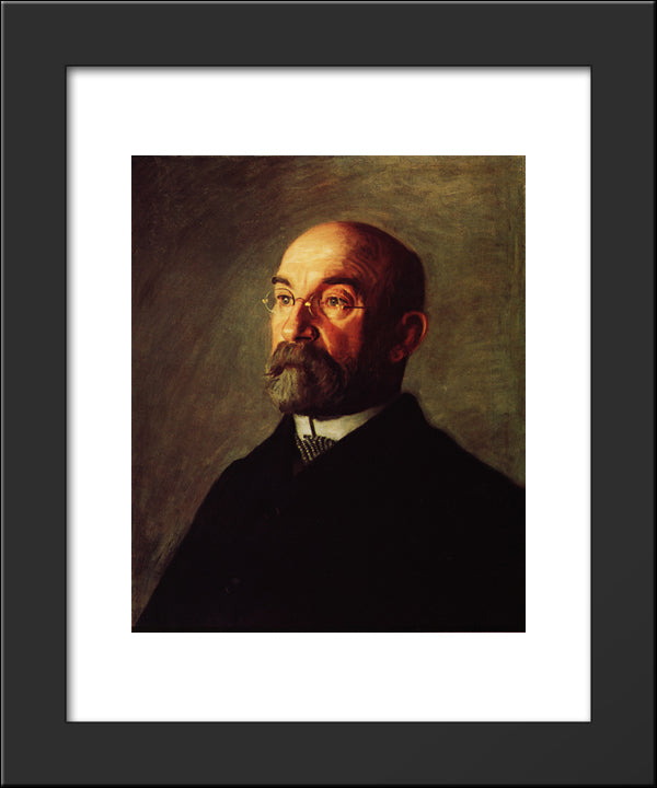 Portrait Of Adam S. Bare 20x24 Black Modern Wood Framed Art Print Poster by Eakins, Thomas