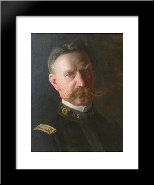 Portrait Of Alfred Reynolds In The Taubman Museum Of Art 20x24 Black Modern Wood Framed Art Print Poster by Eakins, Thomas