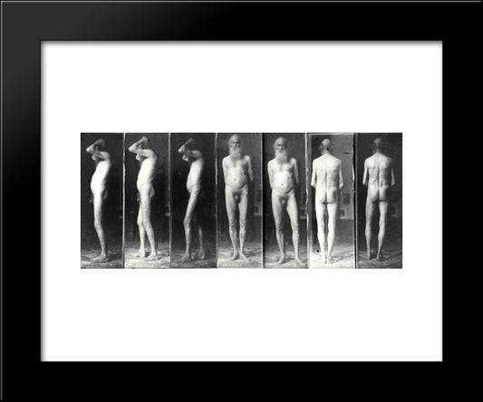 Portrait Of An Old Man In The Nude 20x24 Black Modern Wood Framed Art Print Poster by Eakins, Thomas