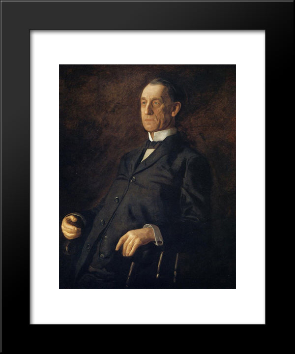 Portrait Of Asburyh W. Lee 20x24 Black Modern Wood Framed Art Print Poster by Eakins, Thomas