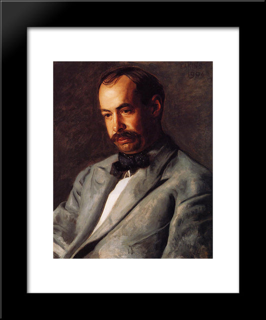 Portrait Of Charles Percival Buck 20x24 Black Modern Wood Framed Art Print Poster by Eakins, Thomas
