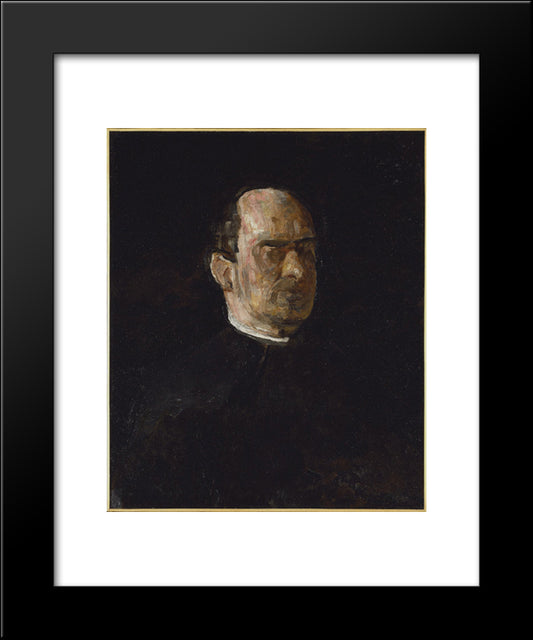 Portrait Of Dr. Edward Anthony Spitzka 20x24 Black Modern Wood Framed Art Print Poster by Eakins, Thomas