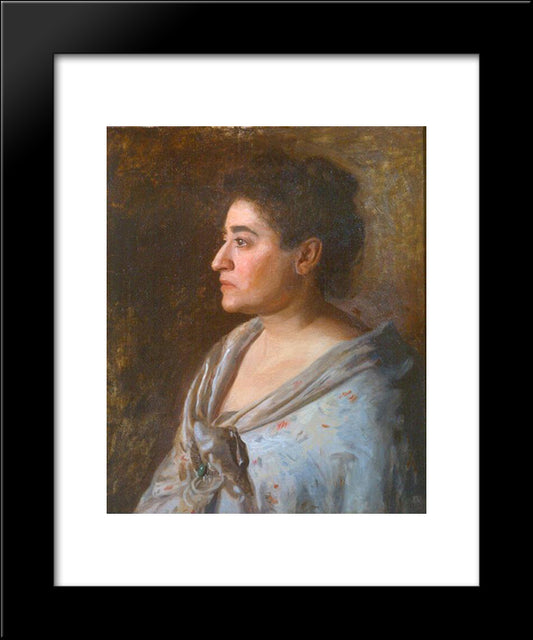 Portrait Of Florence Einstein 20x24 Black Modern Wood Framed Art Print Poster by Eakins, Thomas