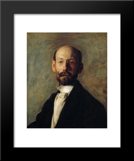 Portrait Of Frank B. A. Linton 20x24 Black Modern Wood Framed Art Print Poster by Eakins, Thomas