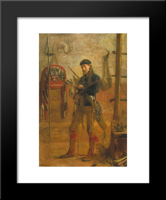 Portrait Of Frank Hamilton Cushing 20x24 Black Modern Wood Framed Art Print Poster by Eakins, Thomas