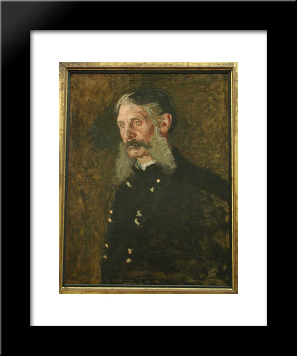 Portrait Of General E. Burd Grubb 20x24 Black Modern Wood Framed Art Print Poster by Eakins, Thomas
