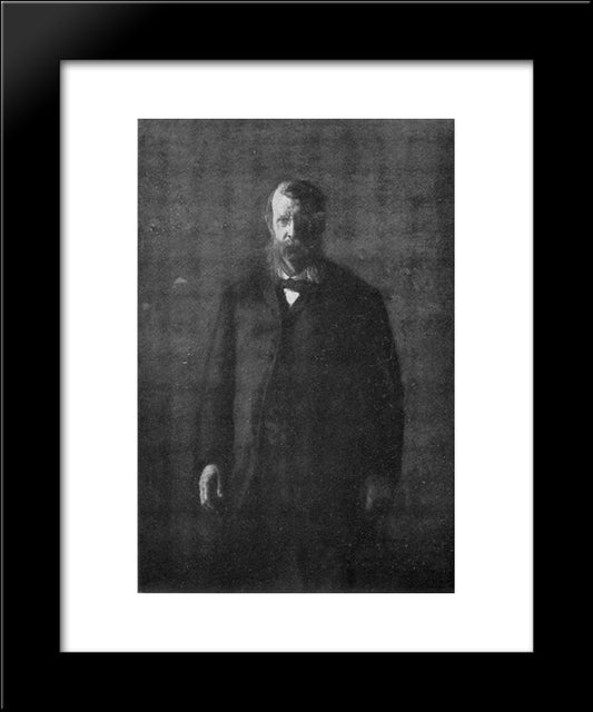 Portrait Of George F. Barker 20x24 Black Modern Wood Framed Art Print Poster by Eakins, Thomas