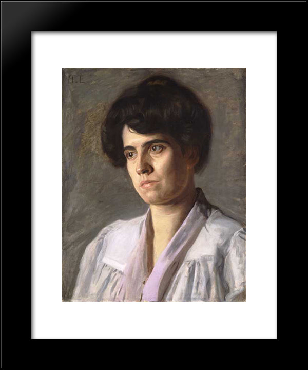 Portrait Of Harriet Husson Carville 20x24 Black Modern Wood Framed Art Print Poster by Eakins, Thomas