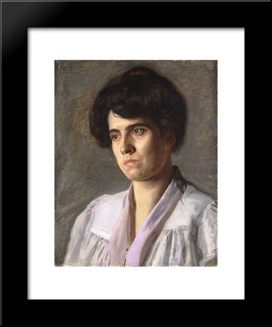 Portrait Of Harriet Husson Carville 20x24 Black Modern Wood Framed Art Print Poster by Eakins, Thomas