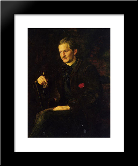 Portrait Of James Wright 20x24 Black Modern Wood Framed Art Print Poster by Eakins, Thomas