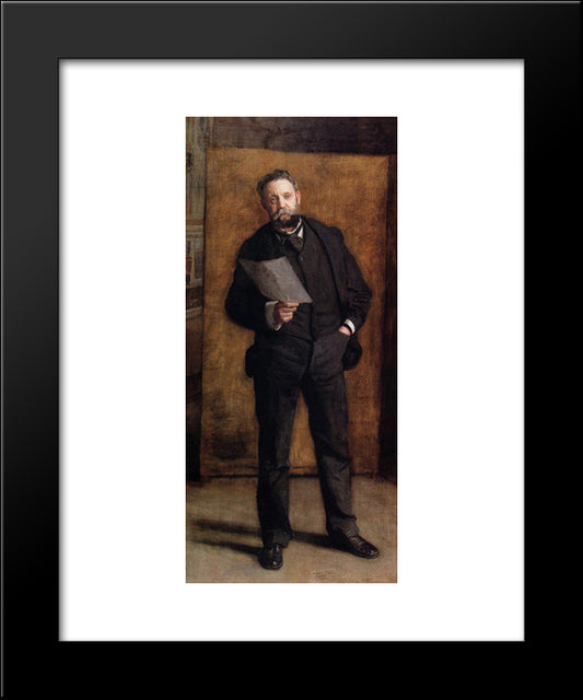 Portrait Of Leslie W. Miller 20x24 Black Modern Wood Framed Art Print Poster by Eakins, Thomas