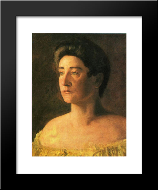 Portrait Of Mrs. Leigo 20x24 Black Modern Wood Framed Art Print Poster by Eakins, Thomas