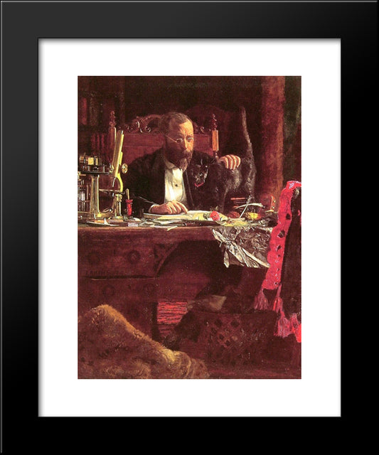 Portrait Of Professor Benjamin H. Rand 20x24 Black Modern Wood Framed Art Print Poster by Eakins, Thomas