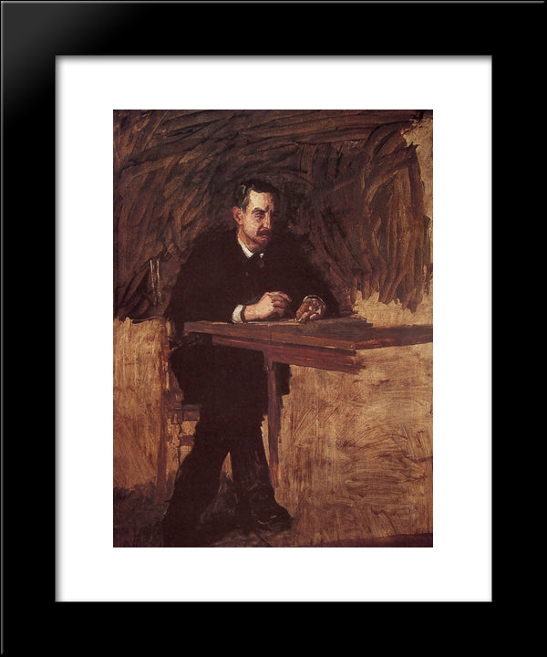 Portrait Of Professor William D. Marks 20x24 Black Modern Wood Framed Art Print Poster by Eakins, Thomas