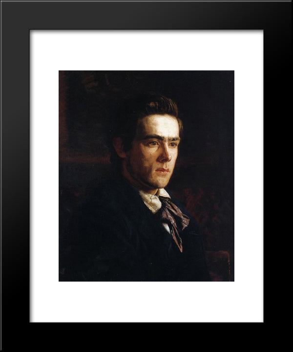 Portrait Of Samuel Murray 20x24 Black Modern Wood Framed Art Print Poster by Eakins, Thomas
