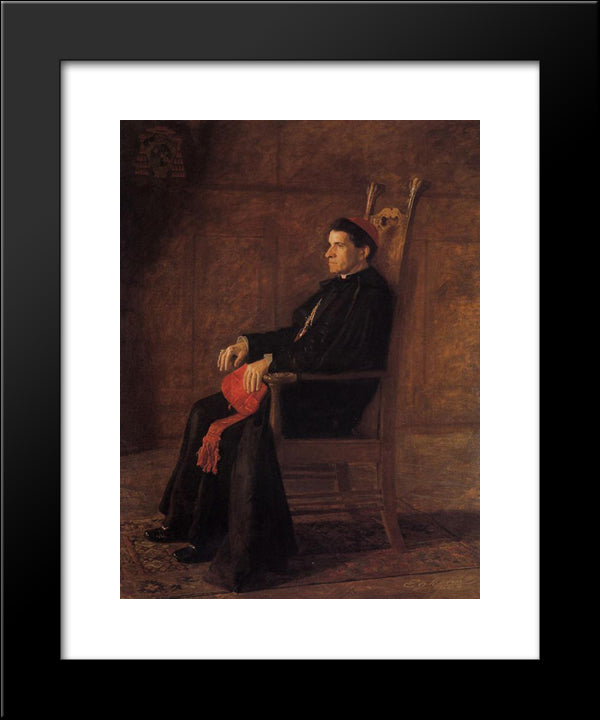 Portrait Of Sebastiano Cardinal Martinelli 20x24 Black Modern Wood Framed Art Print Poster by Eakins, Thomas