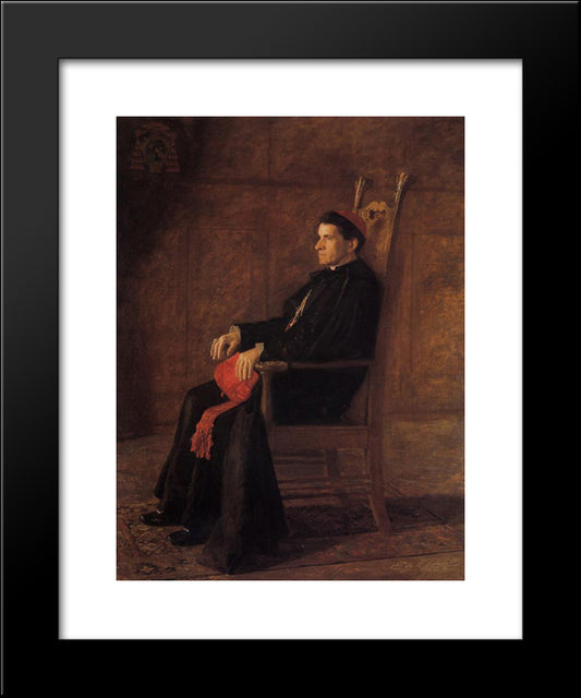 Portrait Of Sebastiano Cardinal Martinelli 20x24 Black Modern Wood Framed Art Print Poster by Eakins, Thomas