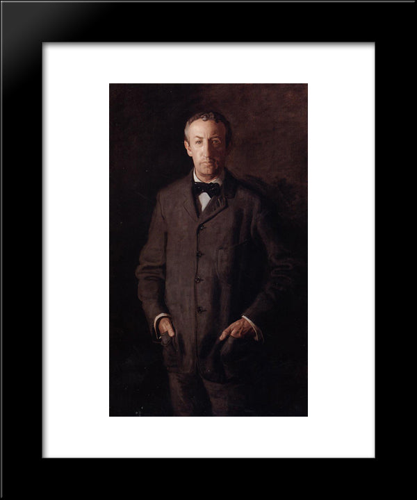 Portrait Of William B. Kurtz 20x24 Black Modern Wood Framed Art Print Poster by Eakins, Thomas