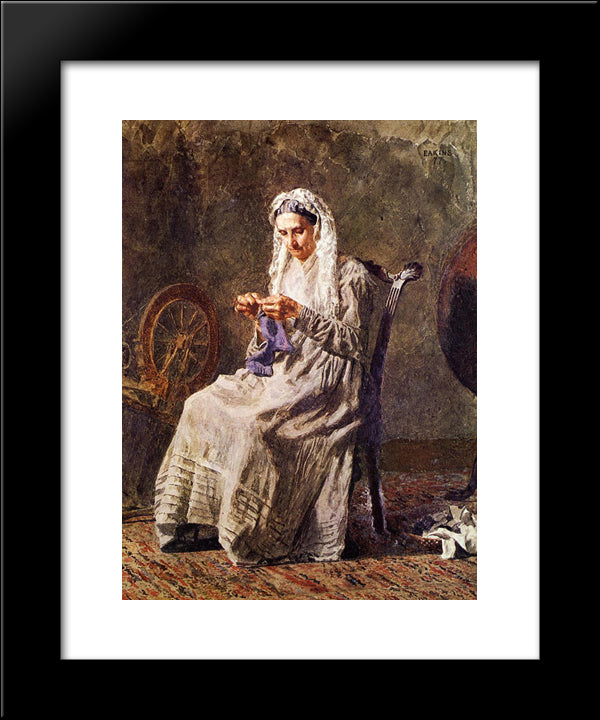 Seventy Years Ago 20x24 Black Modern Wood Framed Art Print Poster by Eakins, Thomas
