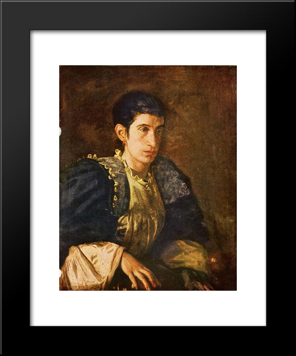 Signora Gomez D Arza 20x24 Black Modern Wood Framed Art Print Poster by Eakins, Thomas