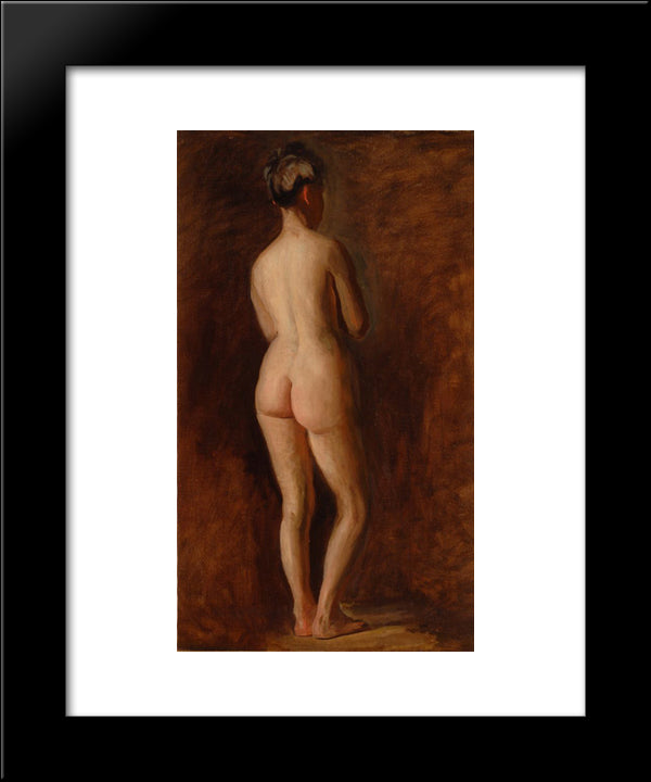 Standing Female Nude 20x24 Black Modern Wood Framed Art Print Poster by Eakins, Thomas