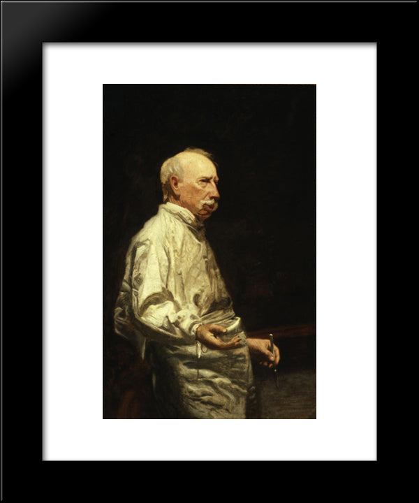 Study Of Dr. Agnew For The Agnew Clinic 20x24 Black Modern Wood Framed Art Print Poster by Eakins, Thomas