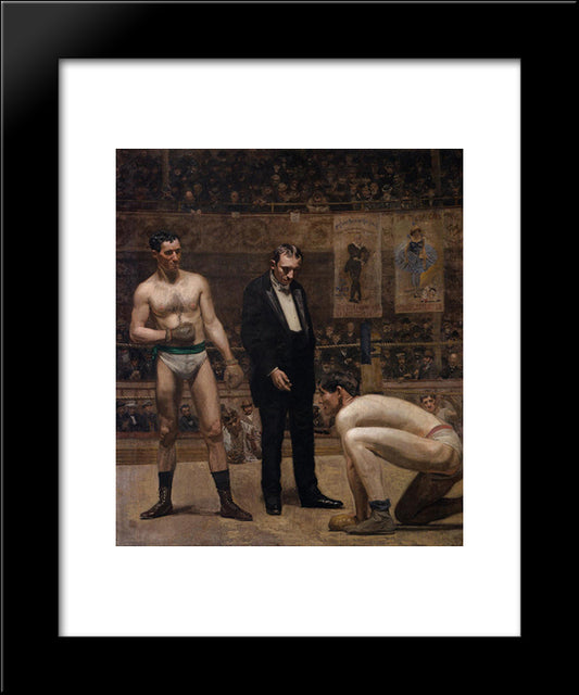 Taking The Count 20x24 Black Modern Wood Framed Art Print Poster by Eakins, Thomas