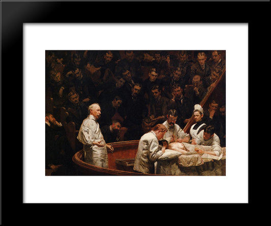 The Agnew Clinic 20x24 Black Modern Wood Framed Art Print Poster by Eakins, Thomas