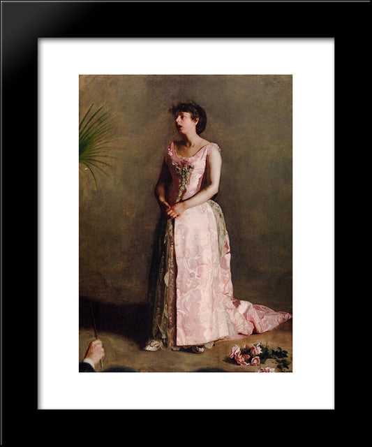 The Concert Singer 20x24 Black Modern Wood Framed Art Print Poster by Eakins, Thomas