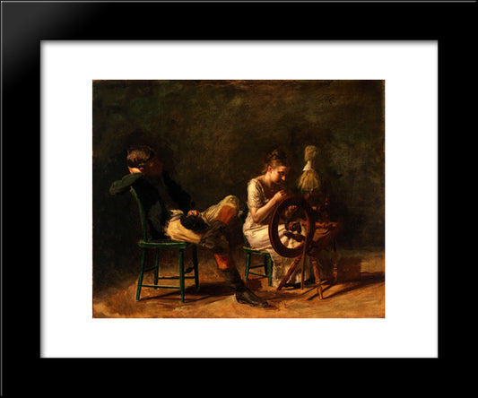 The Courtship 20x24 Black Modern Wood Framed Art Print Poster by Eakins, Thomas