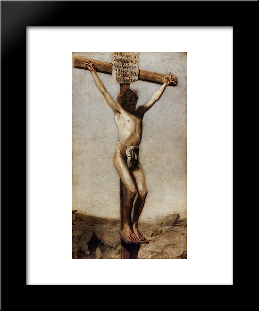 The Crucifixion 20x24 Black Modern Wood Framed Art Print Poster by Eakins, Thomas