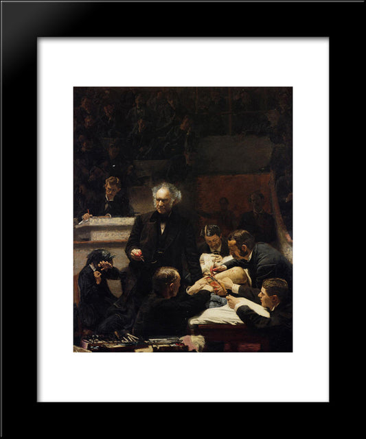 The Gross Clinic 20x24 Black Modern Wood Framed Art Print Poster by Eakins, Thomas