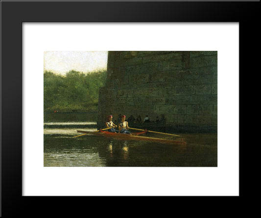 The Oarsmen ( The Schreiber Brothers) 20x24 Black Modern Wood Framed Art Print Poster by Eakins, Thomas